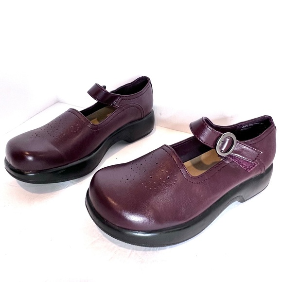 Lower East Side Mary Jane Wedge Platform Strap Loafer size 7.5 Red Brown 90 Vibe - Picture 3 of 13